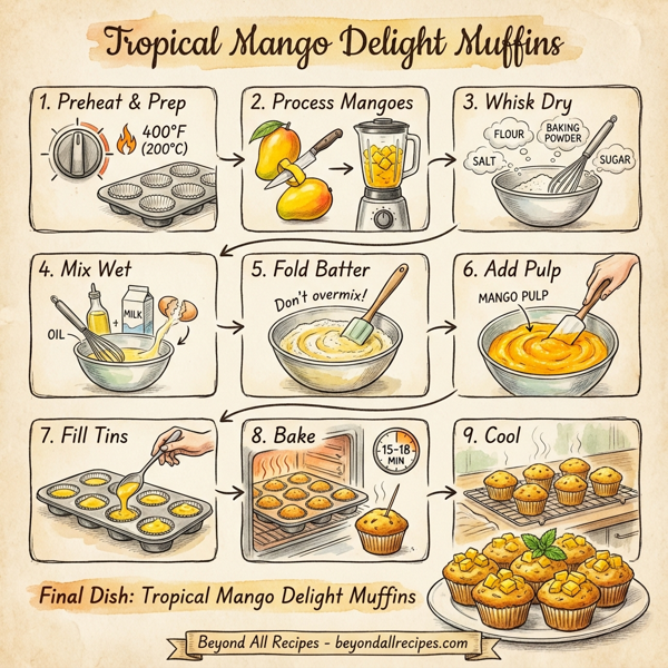 Tropical Mango Delight Muffins instructions