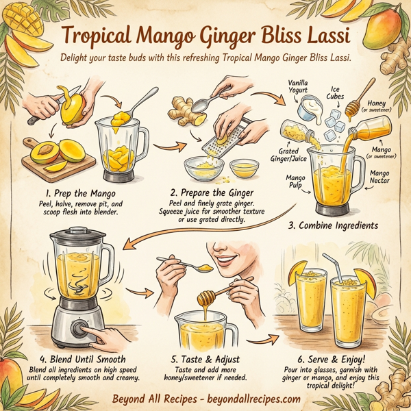 Tropical Mango Ginger Bliss Lassi instructions