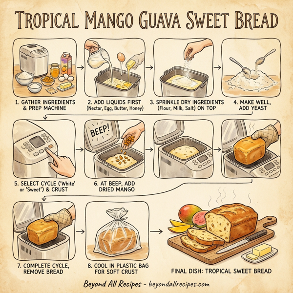 Tropical Mango Guava Sweet Bread instructions