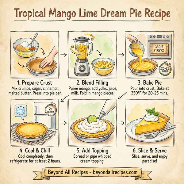 Tropical Mango Lime Dream Pie instructions