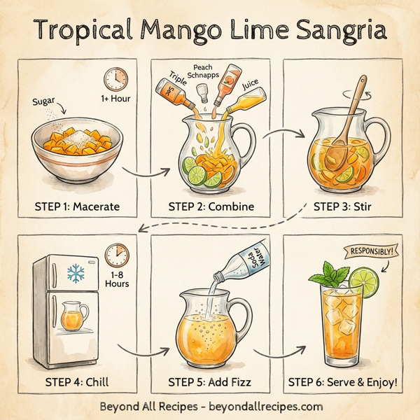 Tropical Mango Lime Sangria instructions