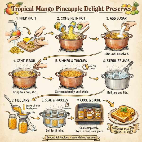 Tropical Mango Pineapple Delight Preserves instructions