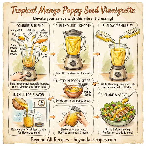 Tropical Mango Poppy Seed Vinaigrette instructions