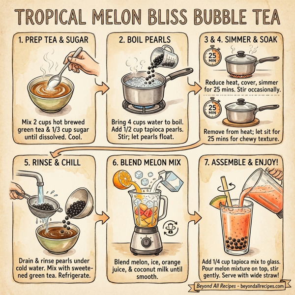 Tropical Melon Bliss Bubble Tea instructions