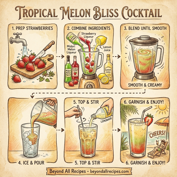 Tropical Melon Bliss Cocktail instructions