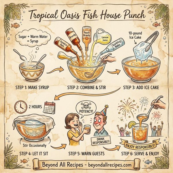 Tropical Oasis Fish House Punch instructions