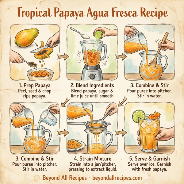 Tropical Papaya Agua Fresca instructions