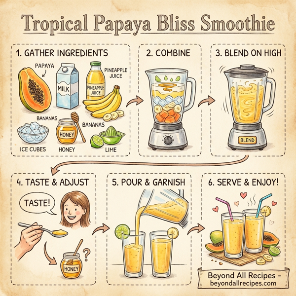 Tropical Papaya Bliss Smoothie instructions