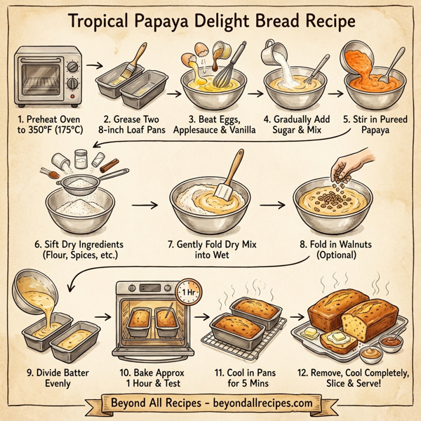Tropical Papaya Delight Bread instructions