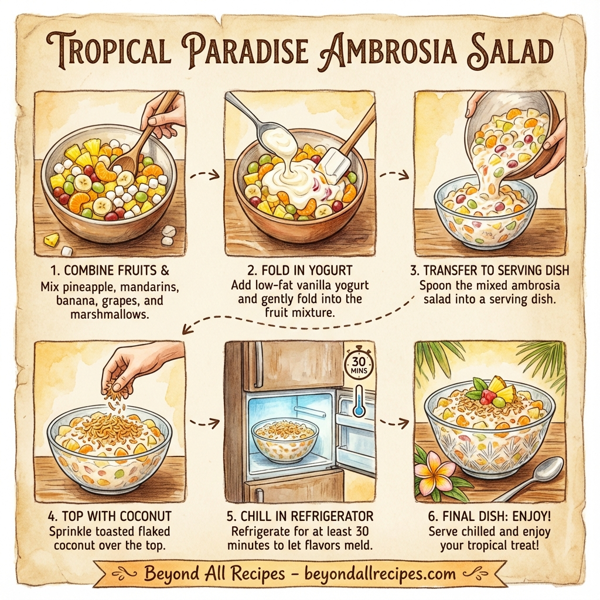 Tropical Paradise Ambrosia Salad instructions