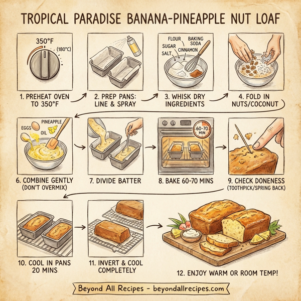 Tropical Paradise Banana-Pineapple Nut Loaf instructions