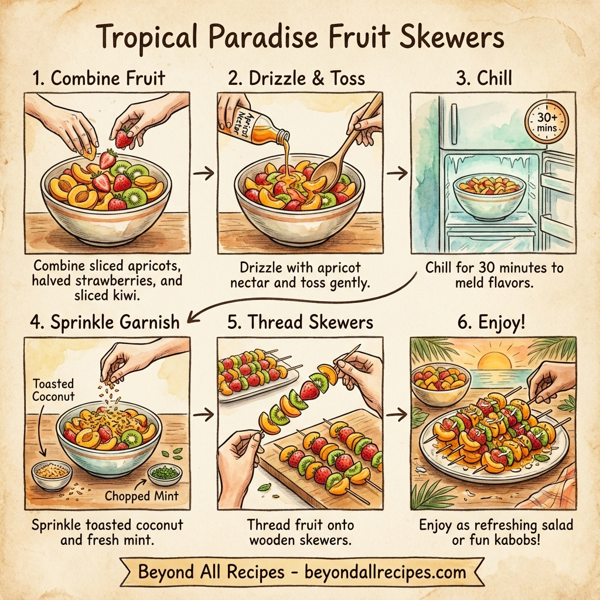 Tropical Paradise Fruit Skewers instructions