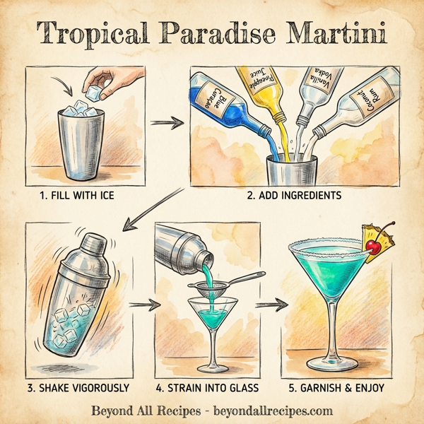 Tropical Paradise Martini instructions