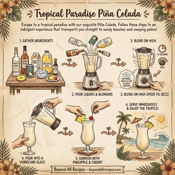 Tropical Paradise Piña Colada instructions