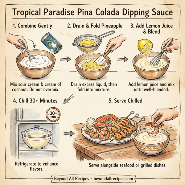 Tropical Paradise Pina Colada Dipping Sauce instructions