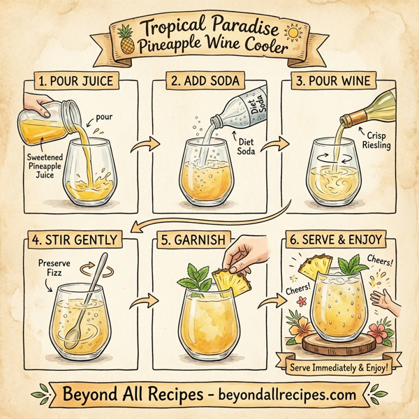 Tropical Paradise Pineapple Wine Cooler instructions