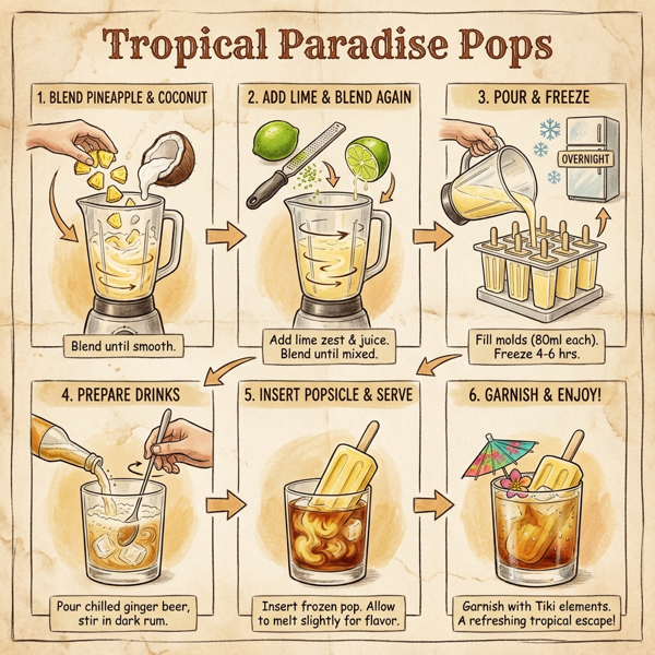 Tropical Paradise Pops instructions