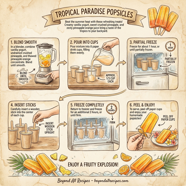 Tropical Paradise Popsicles instructions