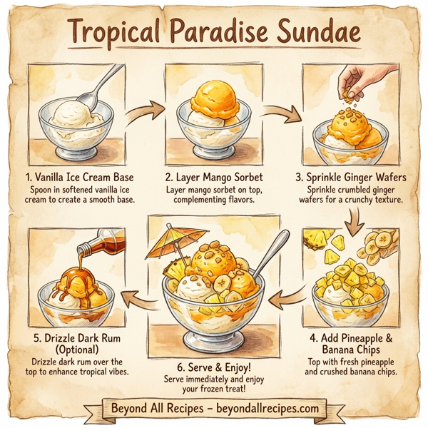 Tropical Paradise Sundae instructions