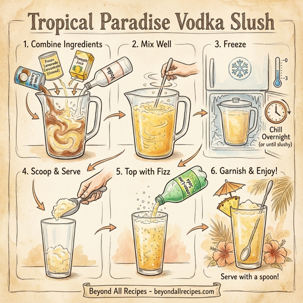 Tropical Paradise Vodka Slush instructions