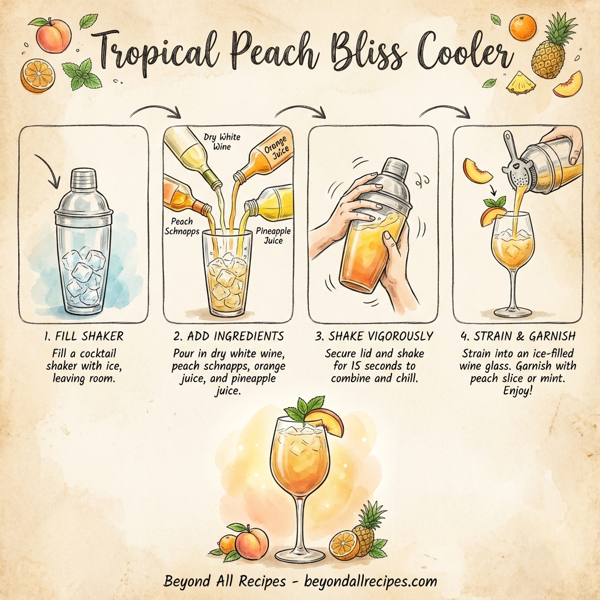 Tropical Peach Bliss Cooler instructions