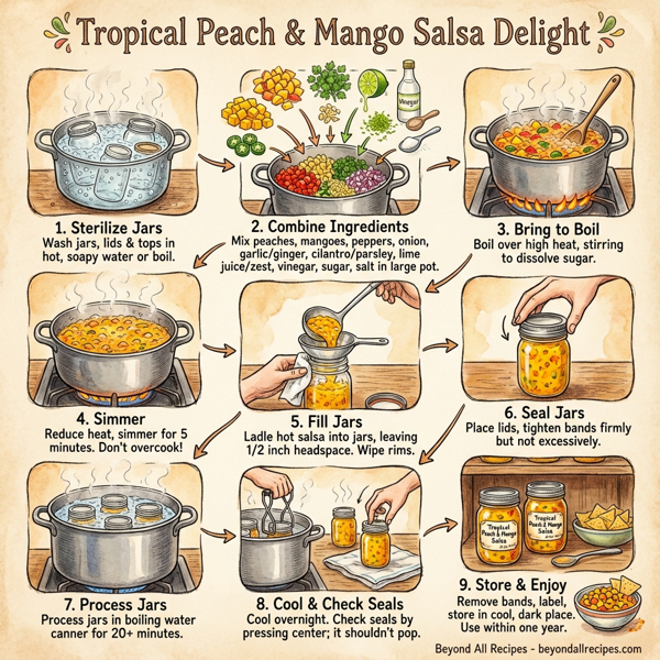Tropical Peach & Mango Salsa Delight instructions