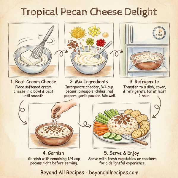 Tropical Pecan Cheese Delight instructions