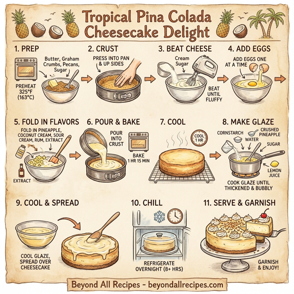 Tropical Pina Colada Cheesecake Delight instructions