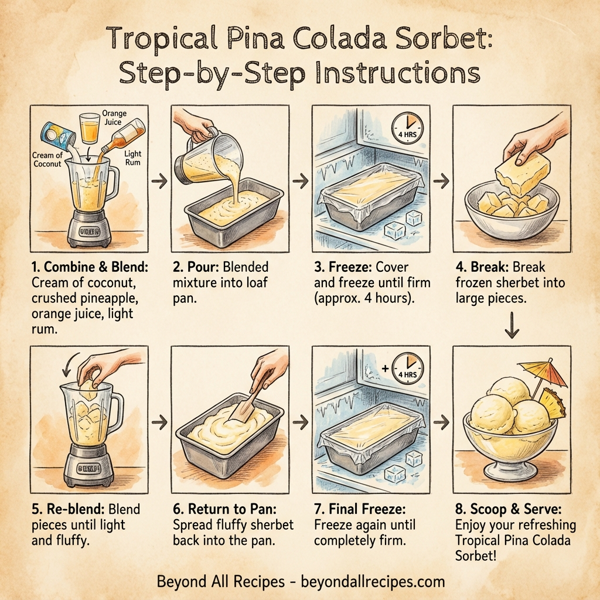 Tropical Pina Colada Sorbet instructions