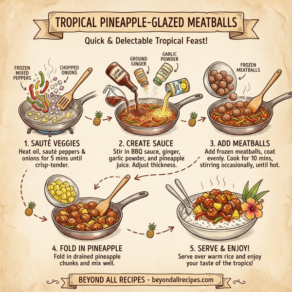 Tropical Pineapple-Glazed Meatballs instructions