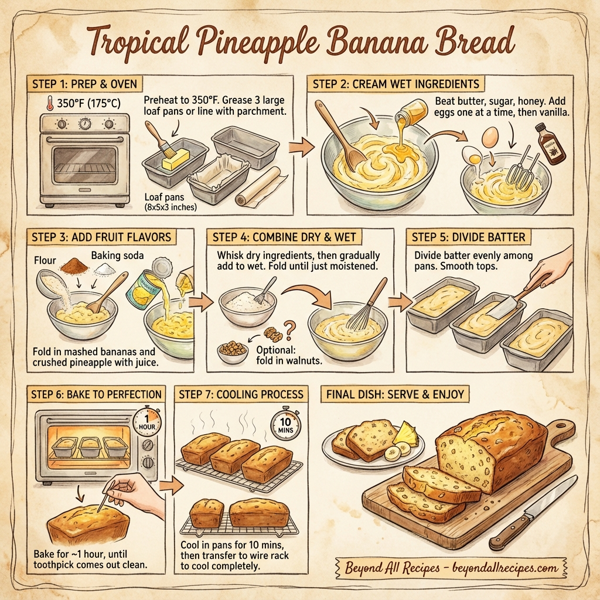 Tropical Pineapple Banana Bread instructions