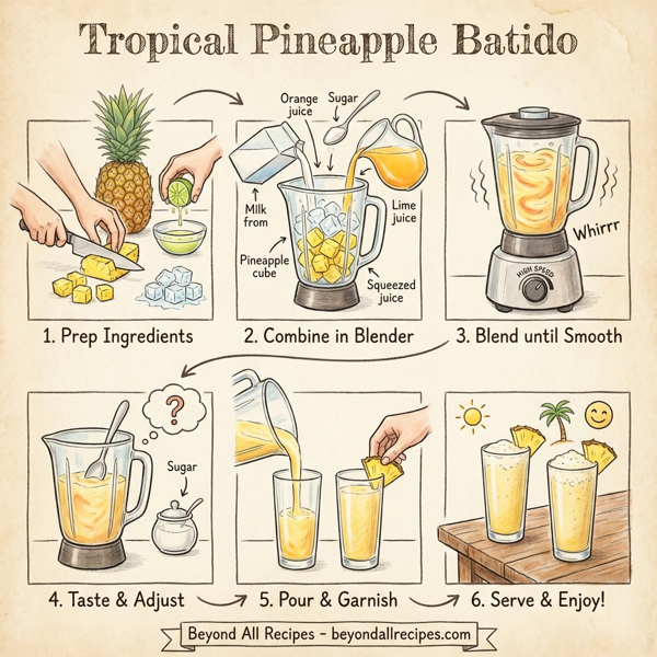 Tropical Pineapple Batido instructions