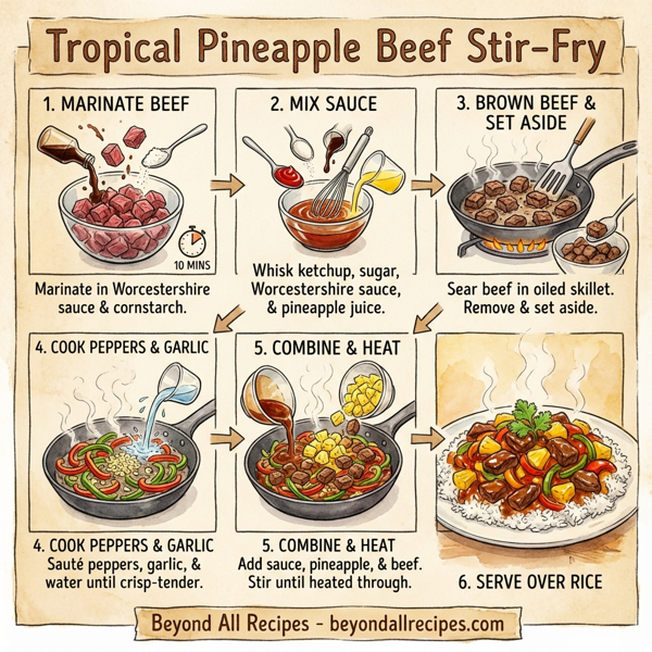 Tropical Pineapple Beef Stir-Fry instructions