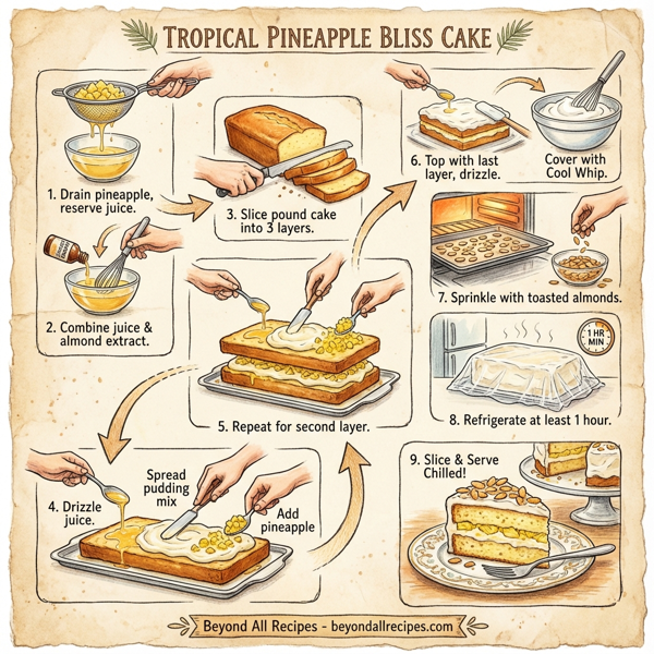 Tropical Pineapple Bliss Cake instructions