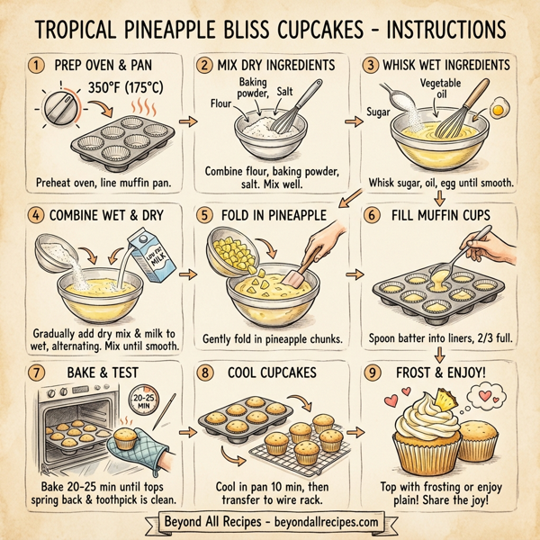 Tropical Pineapple Bliss Cupcakes instructions