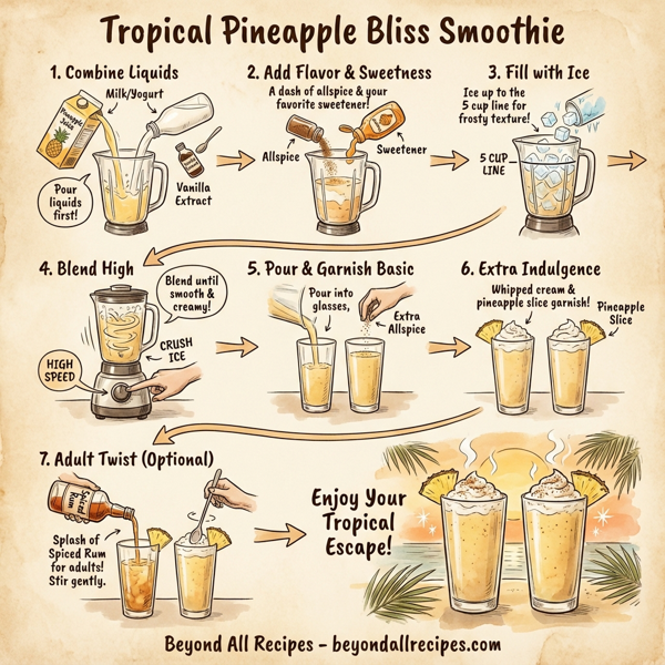 Tropical Pineapple Bliss Smoothie instructions