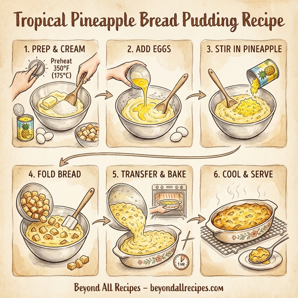Tropical Pineapple Bread Pudding instructions
