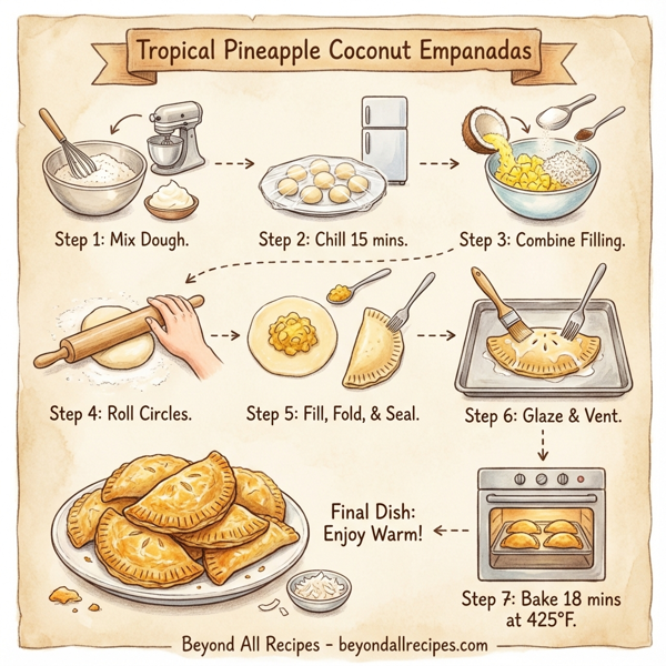 Tropical Pineapple Coconut Empanadas instructions