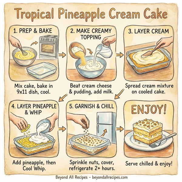 Tropical Pineapple Cream Cake instructions