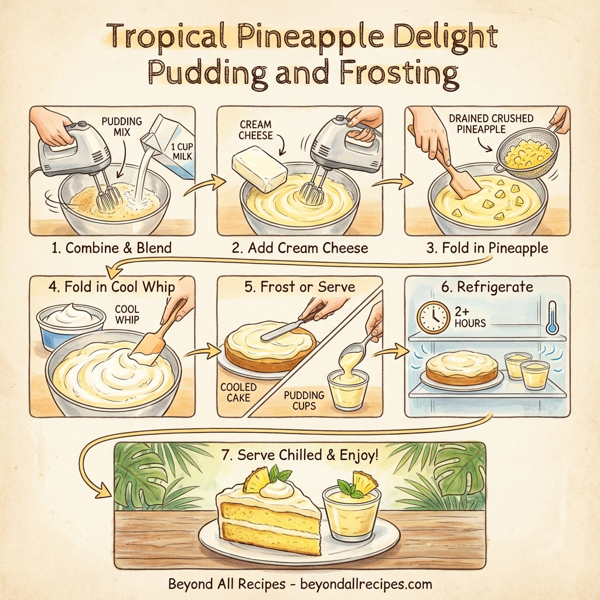 Tropical Pineapple Delight Pudding and Frosting instructions
