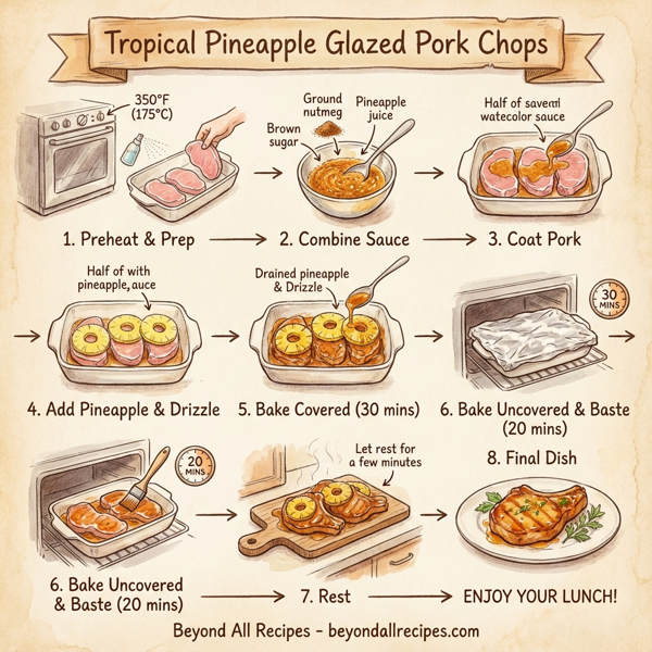 Tropical Pineapple Glazed Pork Chops instructions
