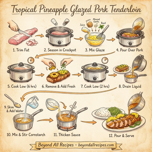 Tropical Pineapple Glazed Pork Tenderloin instructions