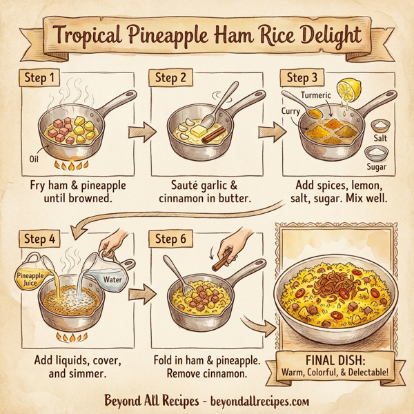 Tropical Pineapple Ham Rice Delight instructions
