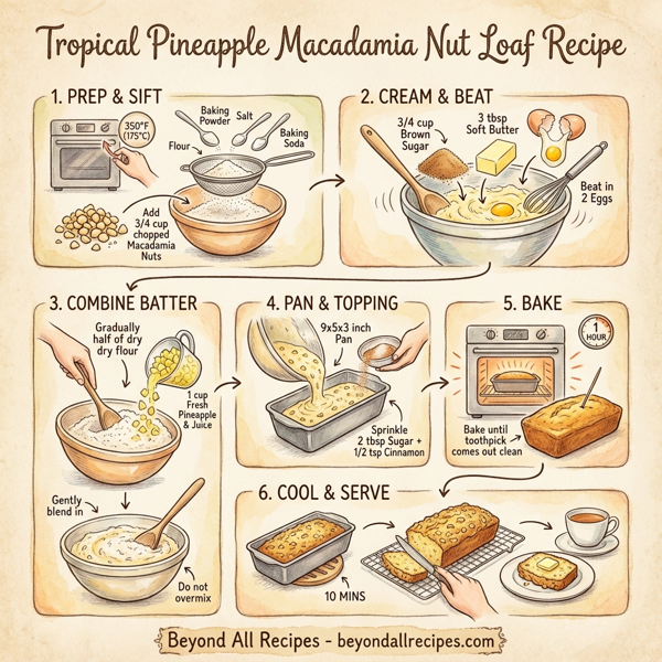 Tropical Pineapple Macadamia Nut Loaf instructions
