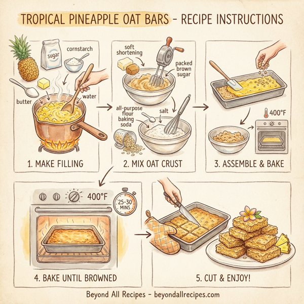 Tropical Pineapple Oat Bars instructions