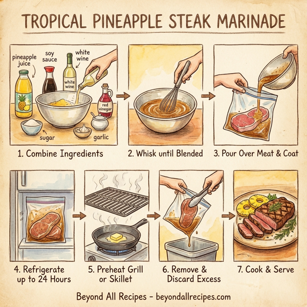 Tropical Pineapple Steak Marinade instructions