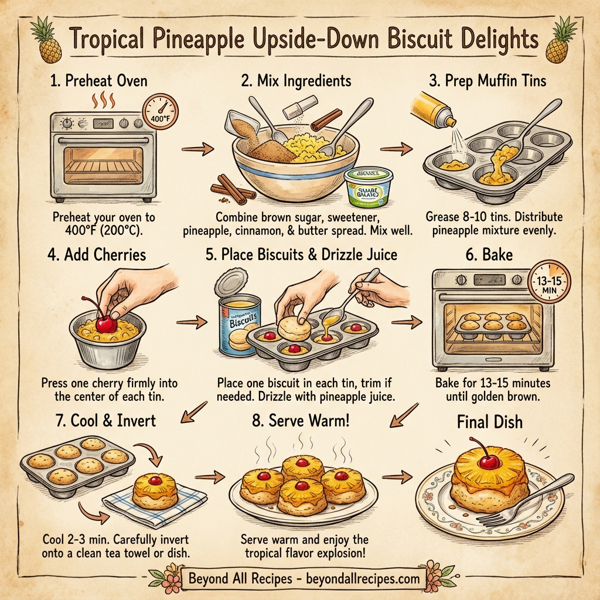 Tropical Pineapple Upside-Down Biscuit Delights instructions