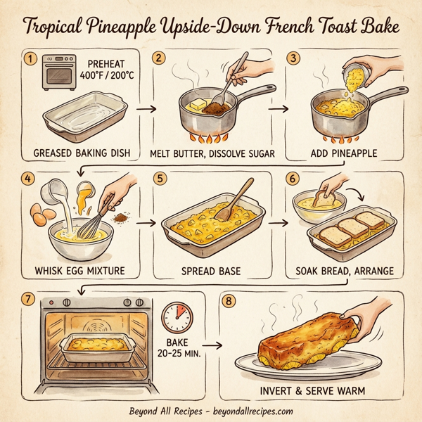 Tropical Pineapple Upside-Down French Toast Bake instructions