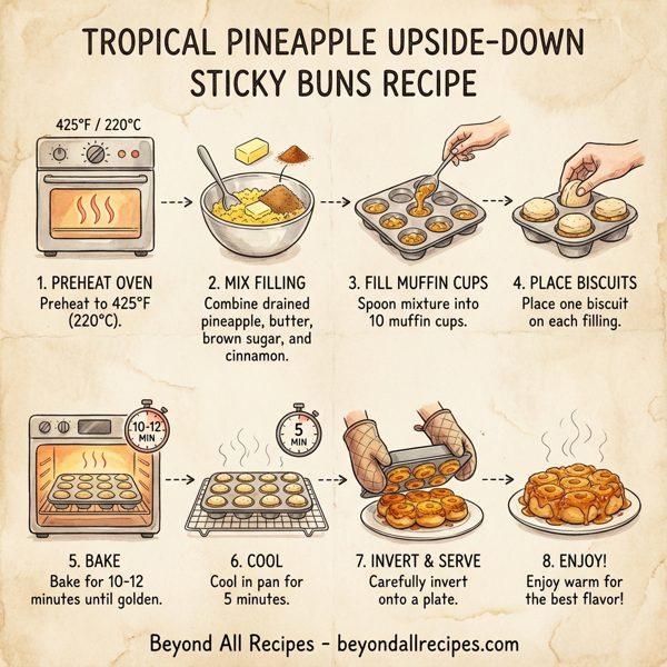 Tropical Pineapple Upside-Down Sticky Buns instructions