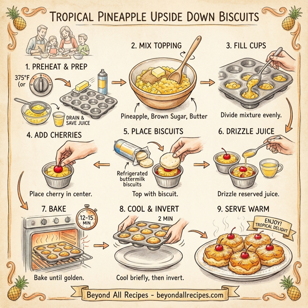 Tropical Pineapple Upside Down Biscuits instructions